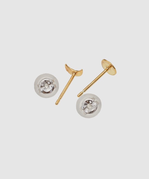 Preek（プリーク）の「MINI MOON EARRINGS（ピアス（両耳用）・レディース・ゴールド・FREE）」の2枚目の写真