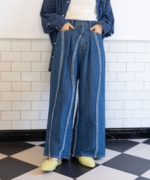 niko and... | 【NKJ 2024AW】FRINGE WIDE DENIM(デニムパンツ)