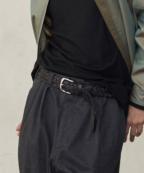 EGO TRIPPING(エゴトリッピング)の「mko12151-MESH BELT ベルト(ベルト・メンズ・ブラック/ダークブラウン・L/M/S)」の2枚目の写真