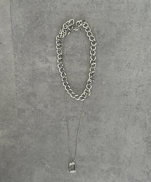 Thevon（ゼボン）の「【heilly/ヘイリー】プレート2連チェーンネックレス（ネックレス・レディース・シルバー/ゴールド/グレー系その他/ピンクゴールド・FREE）」の12枚目の写真