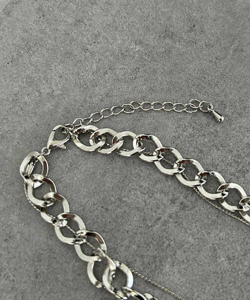 Thevon（ゼボン）の「【heilly/ヘイリー】プレート2連チェーンネックレス（ネックレス・レディース・シルバー/ゴールド/グレー系その他/ピンクゴールド・FREE）」の14枚目の写真