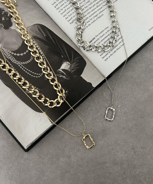 Thevon（ゼボン）の「【heilly/ヘイリー】プレート2連チェーンネックレス（ネックレス・レディース・シルバー/ゴールド/グレー系その他/ピンクゴールド・FREE）」の15枚目の写真