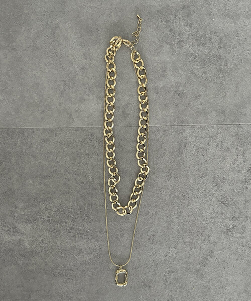 Thevon（ゼボン）の「【heilly/ヘイリー】プレート2連チェーンネックレス（ネックレス・レディース・シルバー/ゴールド/グレー系その他/ピンクゴールド・FREE）」の17枚目の写真