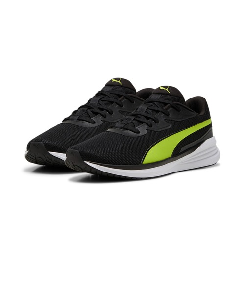 PUMA(プーマ)の「PUMA プーマ ユニセックス ナイト ランナー V3 ランニングシューズ(スニーカー・メンズ・ブラック系その他/ブラック×グリーン・22.5cm/23.5cm/24.5cm/25.5cm/26.5cm/27.5cm/26.0cm/27.0cm/28.0cm/29.0cm/22.0cm/28.5cm/29.5cm/30.0cm/23.0cm/24.0cm/25.0cm)」の3枚目の写真