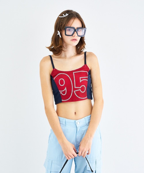 ANNA SUI NYC（アナ スイ エヌ ワイ シー）の「No.95 スポーツメッシュタンクトップ（タンクトップ・レディース・ブラック/レッド/サックスブルー・FREE）」の3枚目の写真