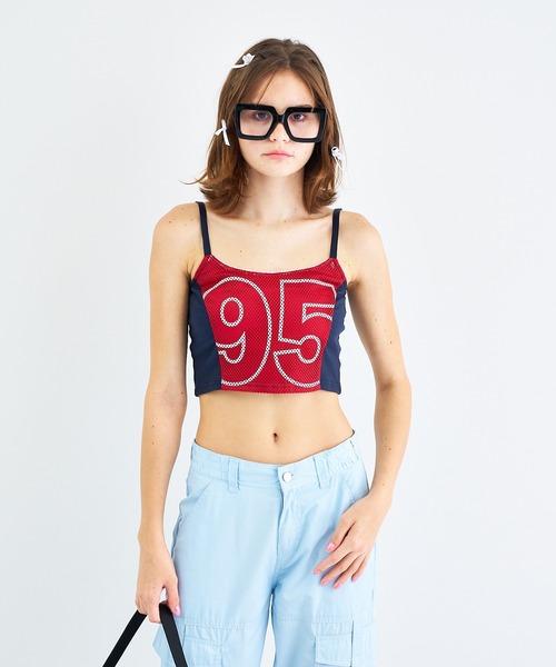 ANNA SUI NYC（アナ スイ エヌ ワイ シー）の「No.95 スポーツメッシュタンクトップ（タンクトップ・レディース・ブラック/レッド/サックスブルー・FREE）」の5枚目の写真