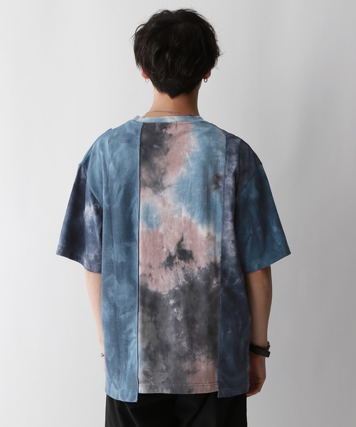 REmastered(リマスタード)の「【REmastered】タイダイ柄切り替え/ドッキングオーバーTシャツ(Tシャツ/カットソー・メンズ・ブラック/ブルー・FREE)」の14枚目の写真