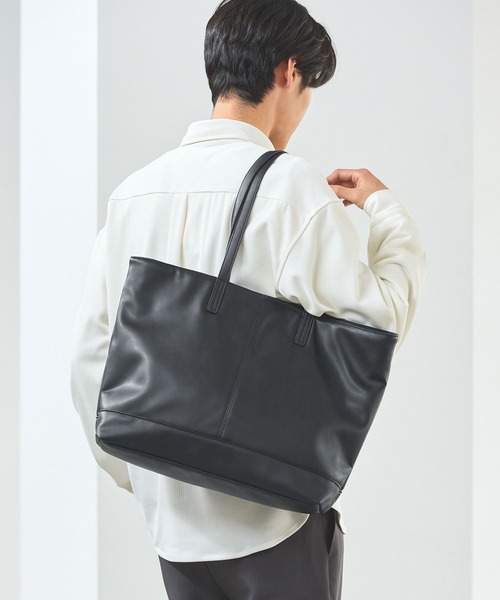 ESSENTIALS WARDROBE(エッセンシャルワードローブ)の「ESSENTIALS WARDROBE /合成皮革トートバック(トートバッグ・メンズ・ブラック・FREE)」の15枚目の写真
