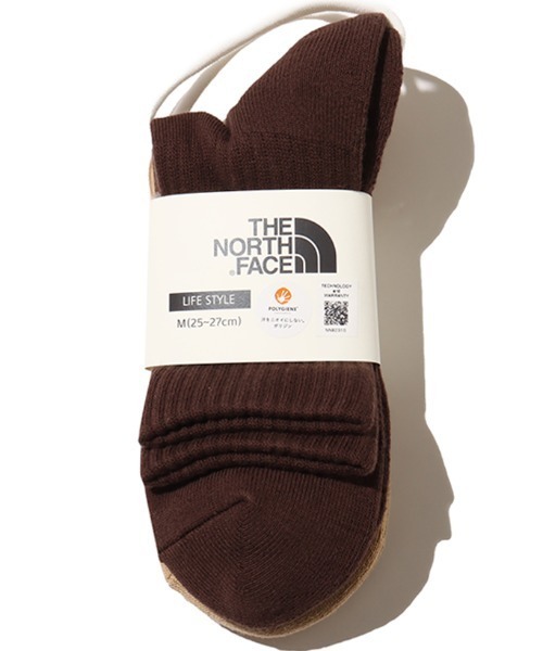 THE NORTH FACE(ザノースフェイス)の「THE NORTH FACE TNF Logo 2P Crew / ザ・ノース・フェイス TNF ロゴ 2P クルー(ソックス/靴下・メンズ・オレンジ/マルチ/ブラウン・L/M/S)」の14枚目の写真