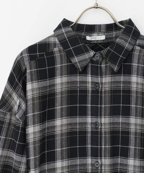 Honeys(ハニーズ)の「チェックシャツワンピース(シャツワンピース・レディース・グリーン系/モカ/ブラック系その他・M/S/LL/L)」の13枚目の写真