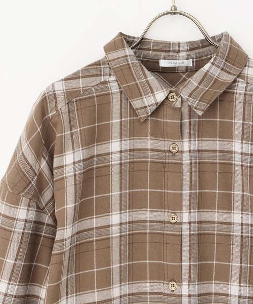 Honeys(ハニーズ)の「チェックシャツワンピース(シャツワンピース・レディース・グリーン系/モカ/ブラック系その他・M/S/LL/L)」の15枚目の写真