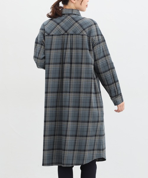 Honeys(ハニーズ)の「チェックシャツワンピース(シャツワンピース・レディース・グリーン系/モカ/ブラック系その他・M/S/LL/L)」の20枚目の写真