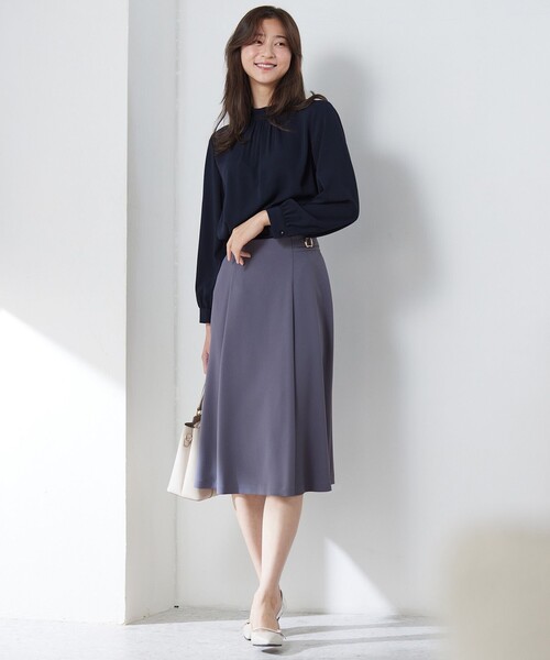 ANY SIS（エニィスィス）の「【洗える】プチベルトフレア スカート（スカート・レディース・スカイブルー系/ネイビー系/グレー系・3/2/1）」の20枚目の写真