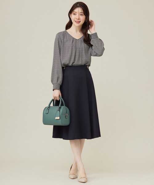 ANY SIS（エニィスィス）の「【洗える】プチベルトフレア スカート（スカート・レディース・スカイブルー系/ネイビー系/グレー系・3/2/1）」の6枚目の写真