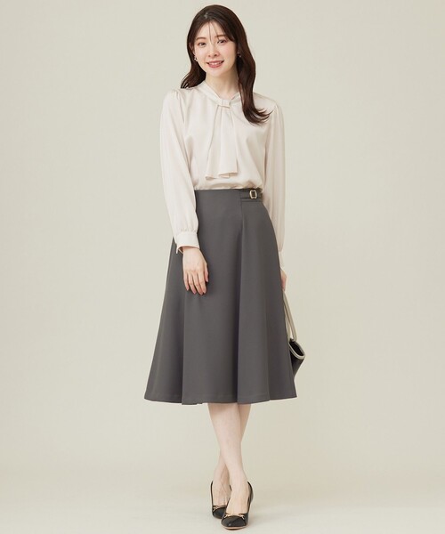 ANY SIS（エニィスィス）の「【洗える】プチベルトフレア スカート（スカート・レディース・スカイブルー系/ネイビー系/グレー系・3/2/1）」の7枚目の写真