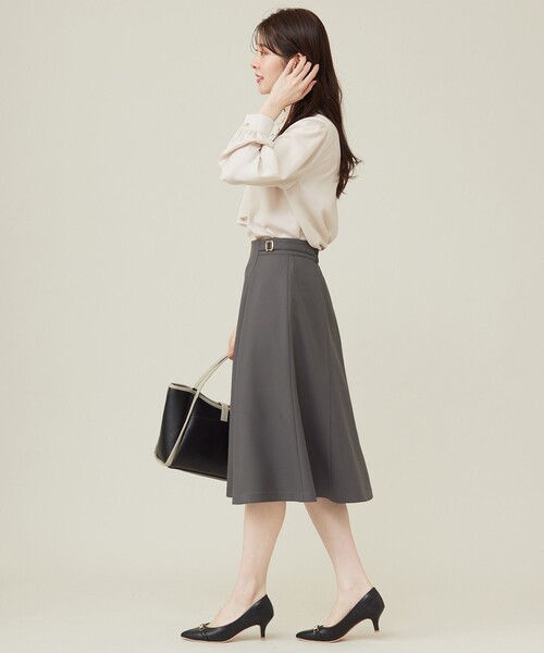 ANY SIS（エニィスィス）の「【洗える】プチベルトフレア スカート（スカート・レディース・スカイブルー系/ネイビー系/グレー系・3/2/1）」の8枚目の写真