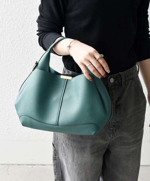 SHIPS any: ゴールド プレート ワンハンドル 2WAY バッグ（ショルダー