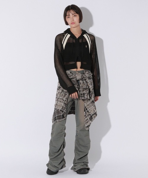 Anui(アニュイ)の「【UNISEX/選べる着丈】メッシュフードZIPパーカー(パーカー・レディース・アイボリー/ブラック・SMALL/MEDIUM)」の19枚目の写真