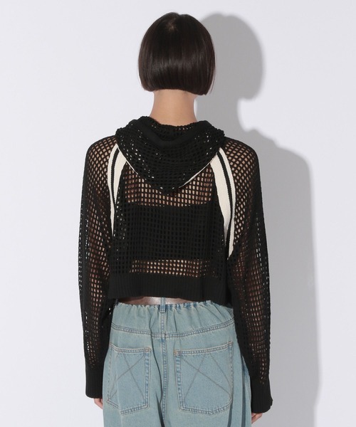 セール】【UNISEX/選べる着丈】メッシュフードZIPパーカー