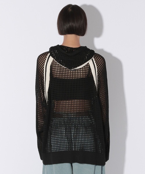 セール】【UNISEX/選べる着丈】メッシュフードZIPパーカー
