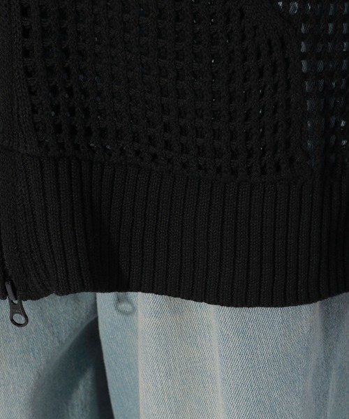 セール】【UNISEX/選べる着丈】メッシュフードZIPパーカー