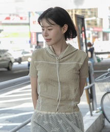 PLACE STUDIO | PLACE STUDIO／ストリングスリムフーディーT(Tシャツ/カットソー)