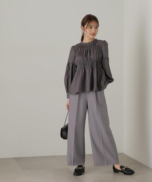 PROPORTION BODY DRESSING（プロポーションボディドレッシング）の「サイドゴムワイドパンツ / 1214230901（その他パンツ・レディース・ダークグレー/ネイビー/グレー・MEDIUM/SMALL）」の5枚目の写真