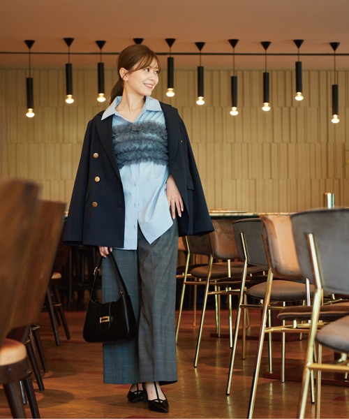 PROPORTION BODY DRESSING（プロポーションボディドレッシング）の「サイドゴムワイドパンツ / 1214230901（その他パンツ・レディース・ダークグレー/ネイビー/グレー・MEDIUM/SMALL）」の2枚目の写真