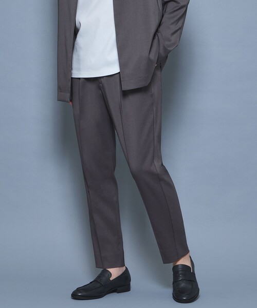 UNITED TOKYO（ユナイテッドトウキョウ）の「Dry Air サイドゴムスラックス｜セットアップ着用可能（スラックス・メンズ・ダークグリーン/ストライプ/ネイビー/ダークグレー・1/3/2）」の7枚目の写真