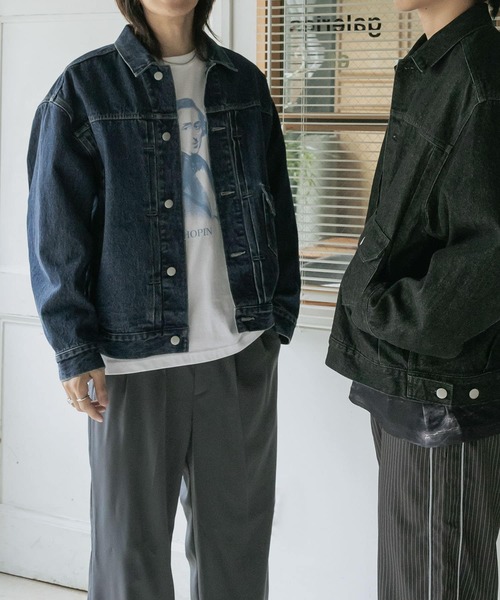 SENSE OF PLACE by URBAN RESEARCH(センスオブプレイスバイアーバンリサーチ)の「ヴィンテージライクデニムジャケット(デニムジャケット・メンズ・インディゴブルー/ブラック・MEDIUM/LARGE)」の10枚目の写真