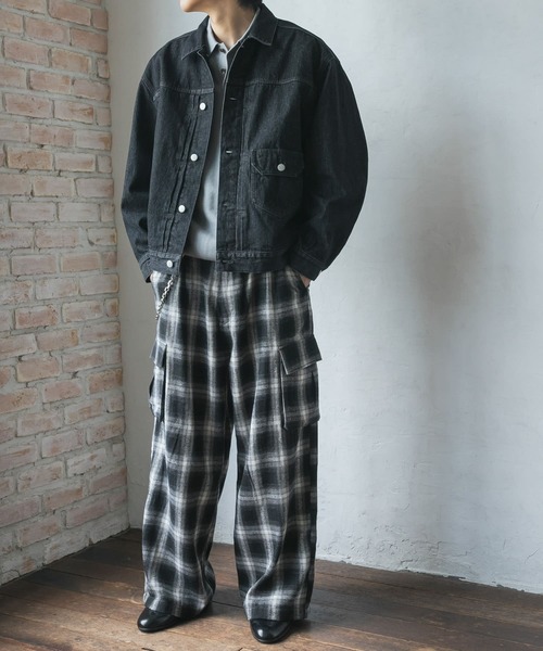 SENSE OF PLACE by URBAN RESEARCH(センスオブプレイスバイアーバンリサーチ)の「ヴィンテージライクデニムジャケット(デニムジャケット・メンズ・インディゴブルー/ブラック・MEDIUM/LARGE)」の3枚目の写真