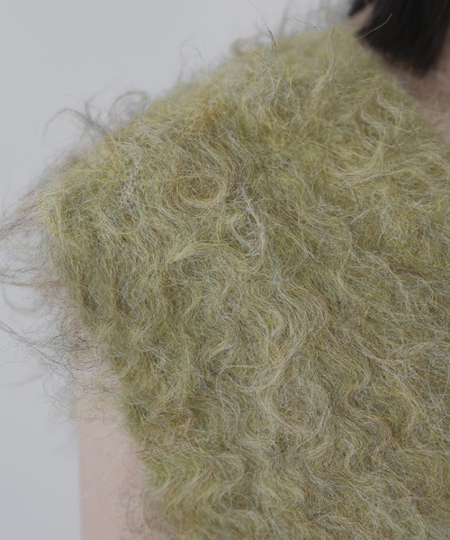 hellam（へラム）の「ミックスシャギーVネックベスト（ベスト・レディース・グリーン/チャコール/アイボリー/グレー・FREE）」の16枚目の写真