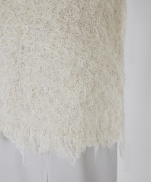 hellam（へラム）の「ミックスシャギーVネックベスト（ベスト・レディース・グリーン/チャコール/アイボリー/グレー・FREE）」の21枚目の写真