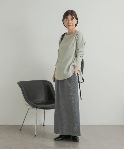 URBAN RESEARCH DOORS（アーバンリサーチドアーズ）の「GIZAコットンバックデザインプルオーバー（Tシャツ/カットソー・レディース・ライトグレー/ライトカーキ/チャコールグレー・MEDIUM）」の12枚目の写真