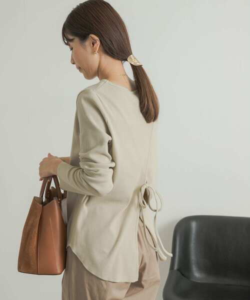 URBAN RESEARCH DOORS（アーバンリサーチドアーズ）の「GIZAコットンバックデザインプルオーバー（Tシャツ/カットソー・レディース・ライトグレー/ライトカーキ/チャコールグレー・MEDIUM）」の16枚目の写真