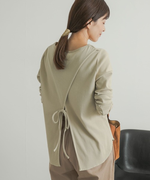 URBAN RESEARCH DOORS（アーバンリサーチドアーズ）の「GIZAコットンバックデザインプルオーバー（Tシャツ/カットソー・レディース・ライトグレー/ライトカーキ/チャコールグレー・MEDIUM）」の19枚目の写真