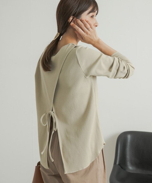 URBAN RESEARCH DOORS（アーバンリサーチドアーズ）の「GIZAコットンバックデザインプルオーバー（Tシャツ/カットソー・レディース・ライトグレー/ライトカーキ/チャコールグレー・MEDIUM）」の20枚目の写真