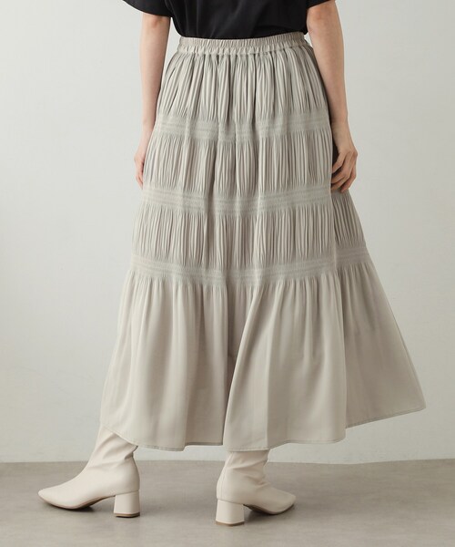 OPAQUE.CLIP(オペークドットクリップ)の「◆マジョリカプリーツフレアスカート【洗濯機洗い可】(スカート・レディース・ブラック系/ブラック/ナチュラル・38/40/42)」の8枚目の写真