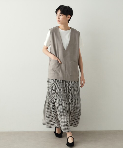 OPAQUE.CLIP(オペークドットクリップ)の「◆マジョリカプリーツフレアスカート【洗濯機洗い可】(スカート・レディース・ブラック系/ブラック/ナチュラル・38/40/42)」の13枚目の写真