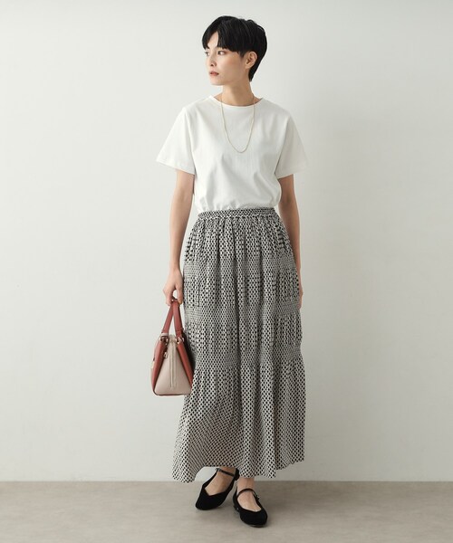 OPAQUE.CLIP(オペークドットクリップ)の「◆マジョリカプリーツフレアスカート【洗濯機洗い可】(スカート・レディース・ブラック系/ブラック/ナチュラル・38/40/42)」の14枚目の写真