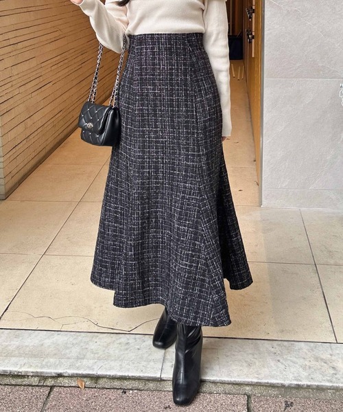 INGNI(イング)の「BackレースUPツイードマーメイドスカート/A(スカート・レディース・ホワイト系その他7/ブラック系その他7・FREE)」の18枚目の写真
