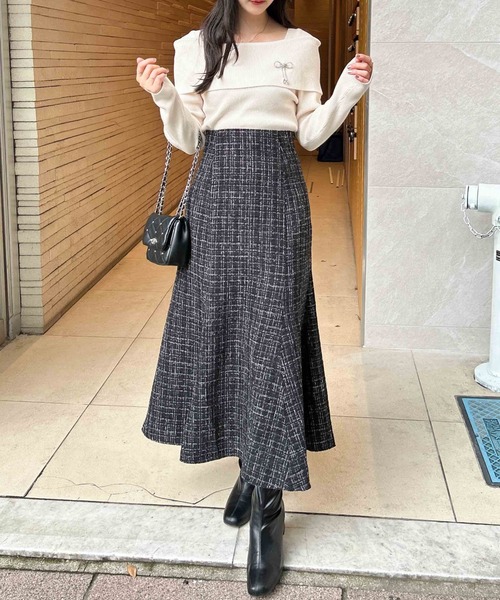 INGNI(イング)の「BackレースUPツイードマーメイドスカート/A(スカート・レディース・ホワイト系その他7/ブラック系その他7・FREE)」の20枚目の写真