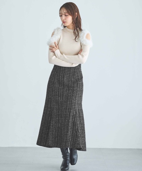 INGNI(イング)の「BackレースUPツイードマーメイドスカート/A(スカート・レディース・ホワイト系その他7/ブラック系その他7・FREE)」の17枚目の写真