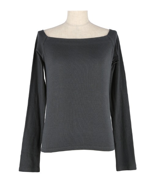 coca（coca）（コカ）の「【WEB限定セール】オフショルダーリブトップス（Tシャツ/カットソー・レディース・ブラック/B/A/チャコール・L/M/S）」の14枚目の写真