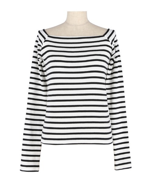 coca（coca）（コカ）の「【WEB限定セール】オフショルダーリブトップス（Tシャツ/カットソー・レディース・ブラック/B/A/チャコール・L/M/S）」の16枚目の写真