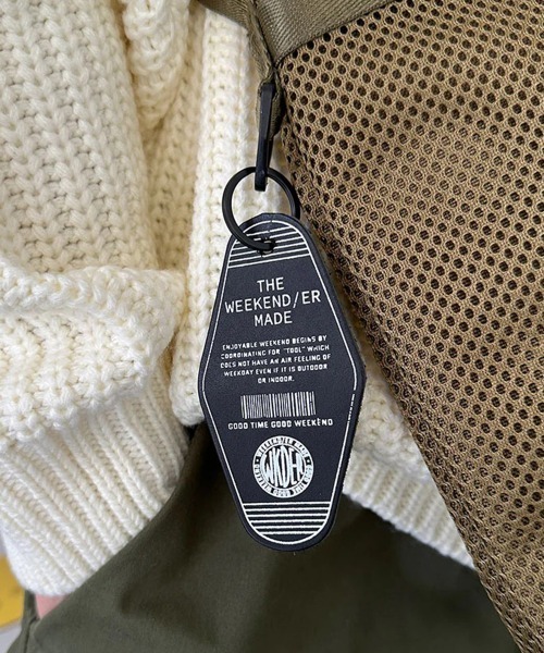 WEEKEND(ER)（ウィークエンダー）の「WEEKEND(ER) ウィークエンダー  MESH&SHOULDER BAG メッシュショルダーバッグ（ショルダーバッグ・メンズ・ベージュ/ブラック/グレー・FREE）」の5枚目の写真