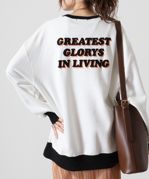 FUNALIVE(ファンアライブ)の「Front logo & back print crew neck sweatshirt / フロントロゴ&バックプリント 裏起毛クルーネックスウェット unisex(スウェット・メンズ・ブラック/グレー系その他/ブラック系その他2/オフホワイト/ブラック系その他/ホワイト系その他/チャコール/杢グレー/ダークグリーン・L/XL/M)」の2枚目の写真