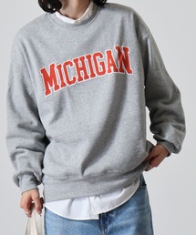 Front logo & back print crew neck sweatshirt / フロントロゴ&バックプリント 裏起毛クルーネックスウェット unisex