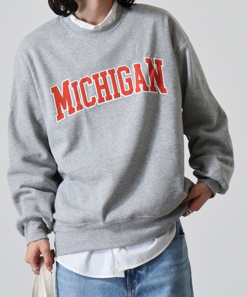 FUNALIVE(ファンアライブ)の「Front logo & back print crew neck sweatshirt / フロントロゴ&バックプリント 裏起毛クルーネックスウェット unisex(スウェット・メンズ・ブラック/グレー系その他/ブラック系その他2/オフホワイト/ブラック系その他/ホワイト系その他/チャコール/杢グレー/ダークグリーン・L/XL/M)」の6枚目の写真