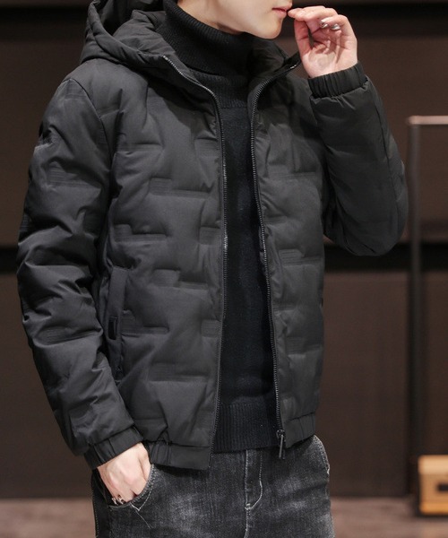 【FILA】 別注　マウンテンパーカ中綿切替ダウンジャケット【ユニセックス】 タグ付き FILA 中綿マウンテンパーカー ダウンジャケット 黒 L